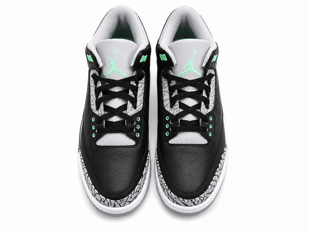 Black & Green Basketball Sneakers | Premium Leather Sports Shoes