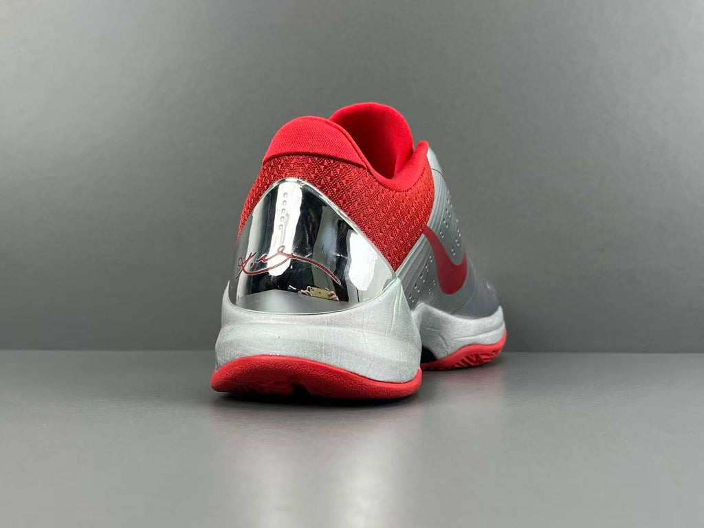 Silver Red Basketball Shoes | High-Traction Performance Sneakers