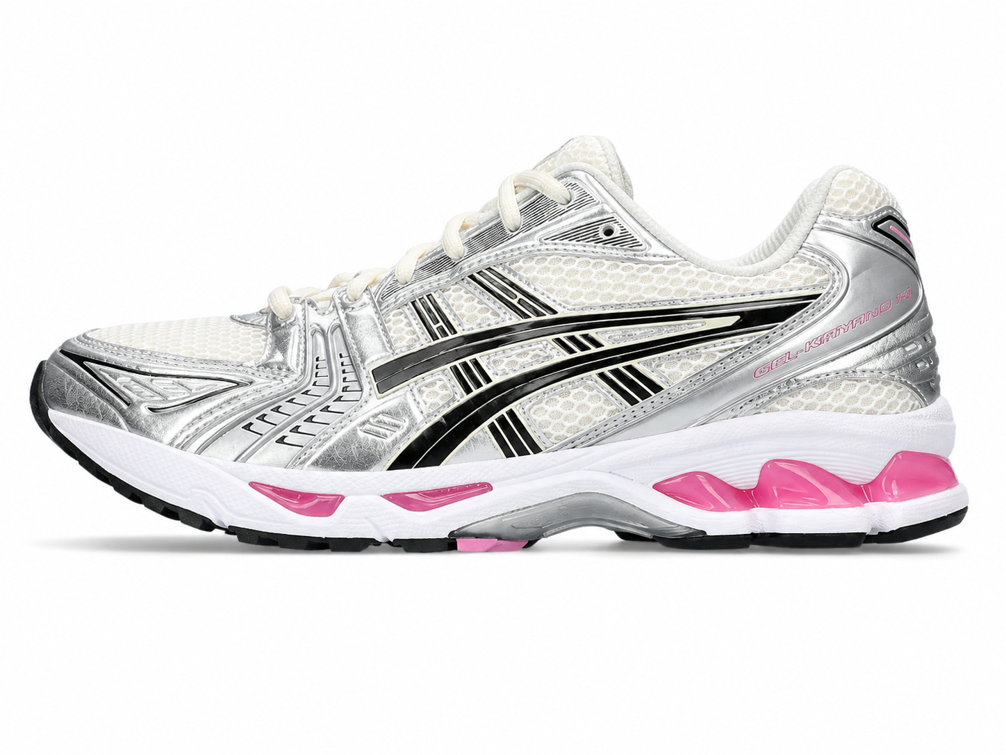 Women's Silver Pink Retro Running Shoes | Breathable Mesh Sneakers