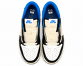 Vintage Low Top Leather Sneakers Blue White Casual Street Shoes