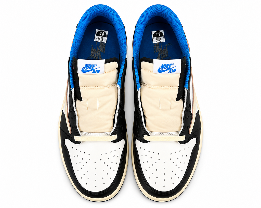 Vintage Low Top Leather Sneakers Blue White Casual Street Shoes