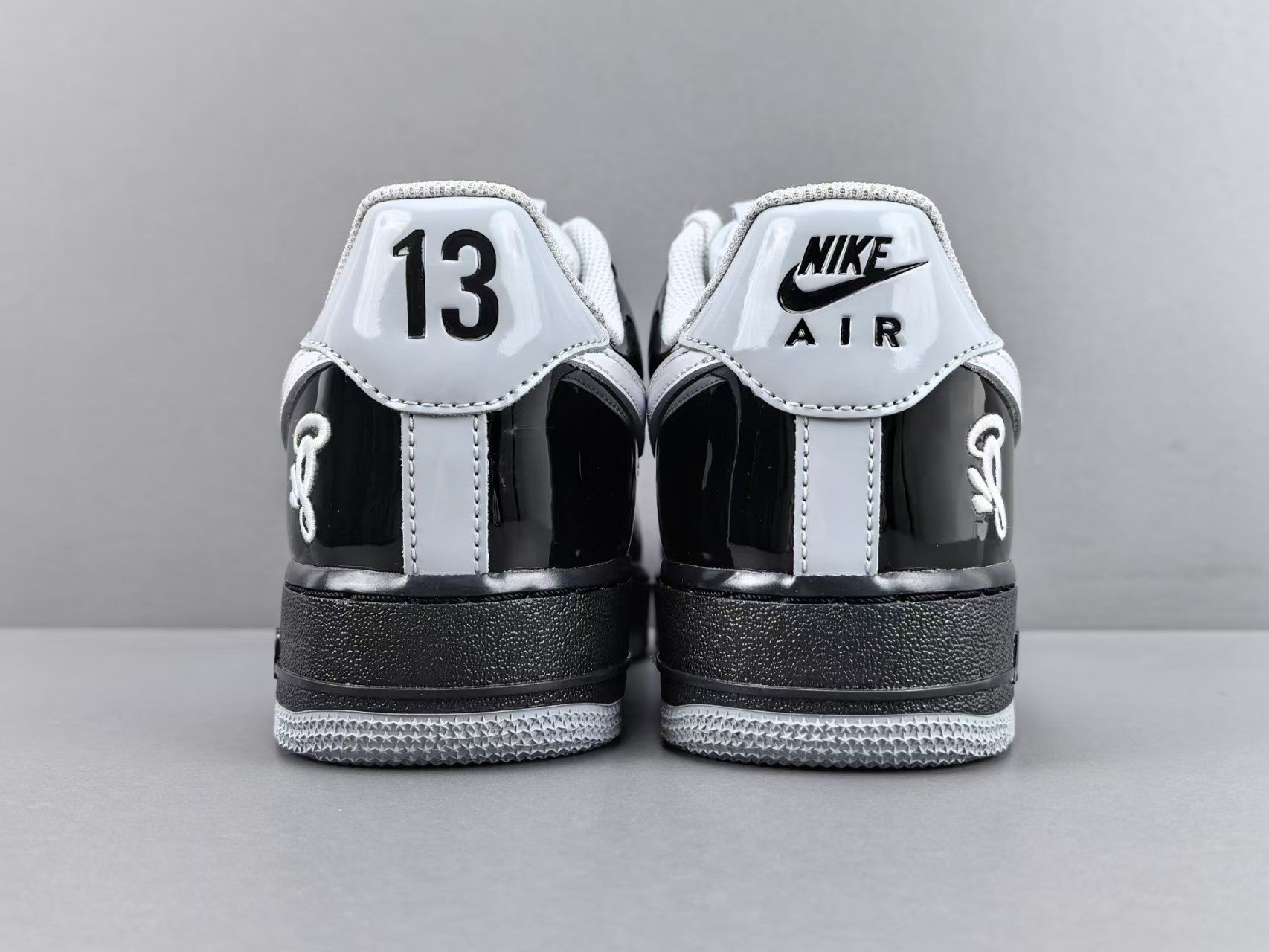 Black & White Patent Leather Low Top Sneakers