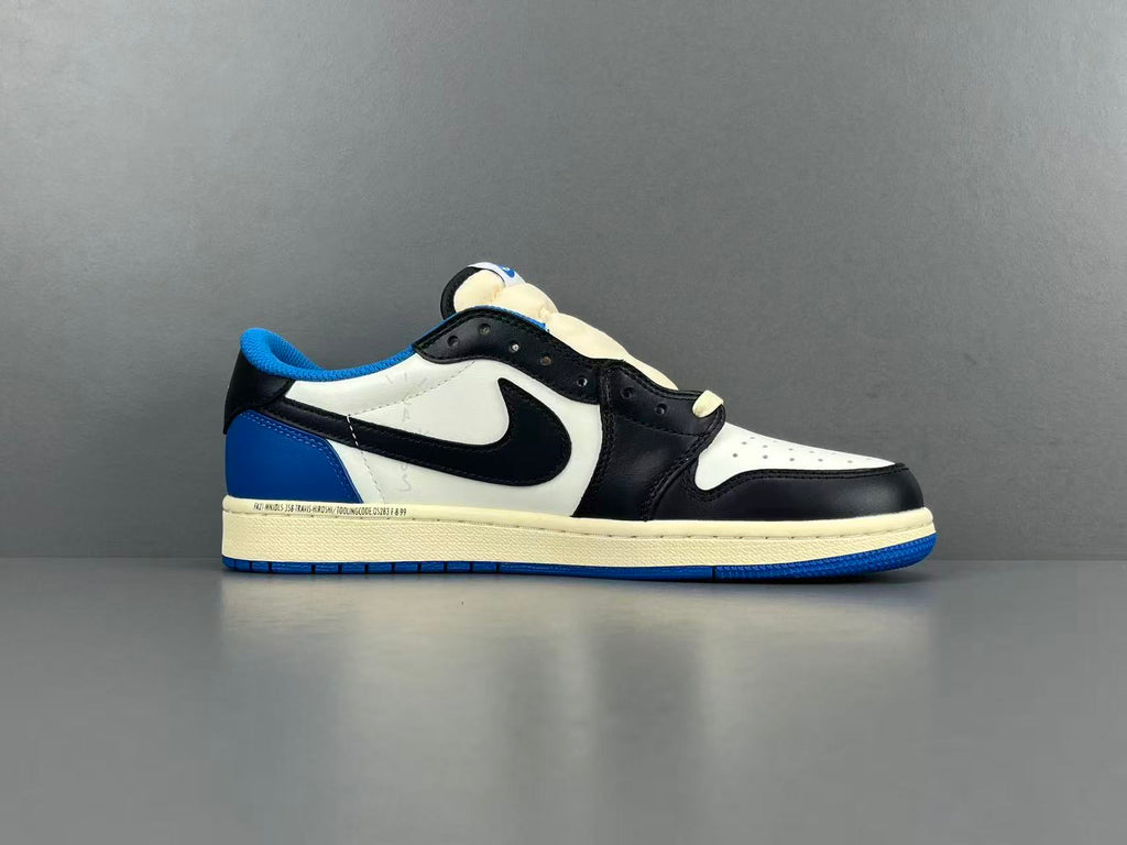 Vintage Low Top Leather Sneakers Blue White Casual Street Shoes
