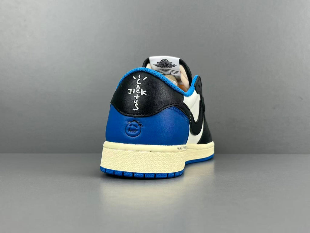 Vintage Low Top Leather Sneakers Blue White Casual Street Shoes