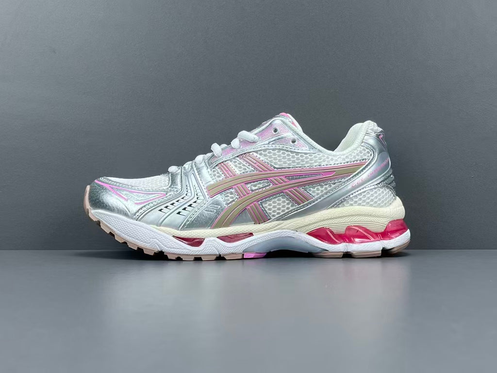 Women's Silver Pink Mesh Running Sneakers | Lightweight Cushion Sports Shoes