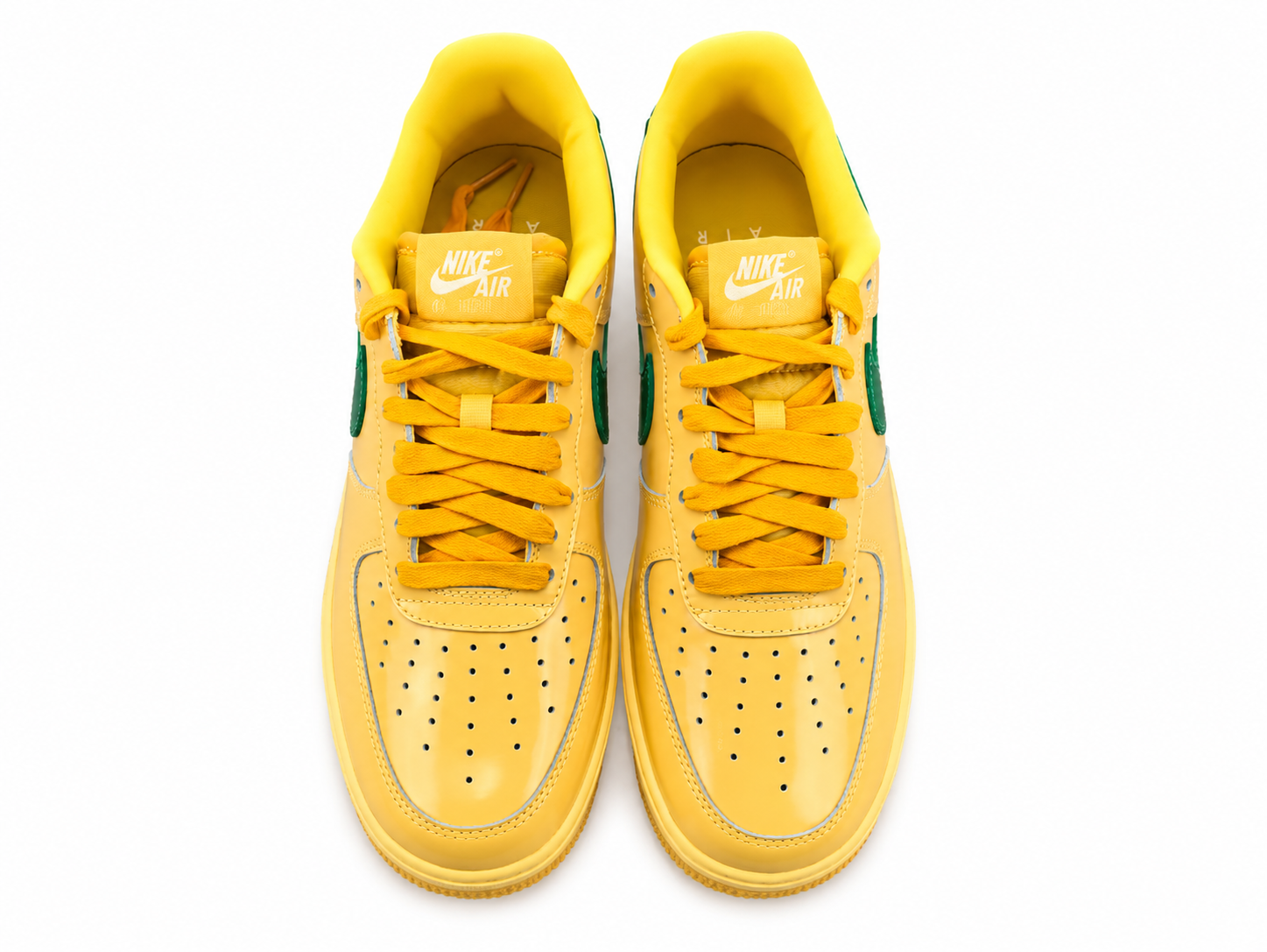 Fashion Low Top Casual Sneakers | Glossy Yellow Green Edition