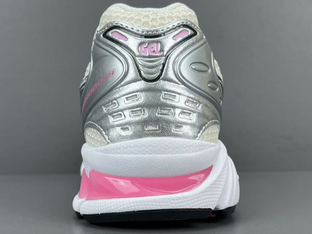Women's Silver Pink Retro Running Shoes | Breathable Mesh Sneakers