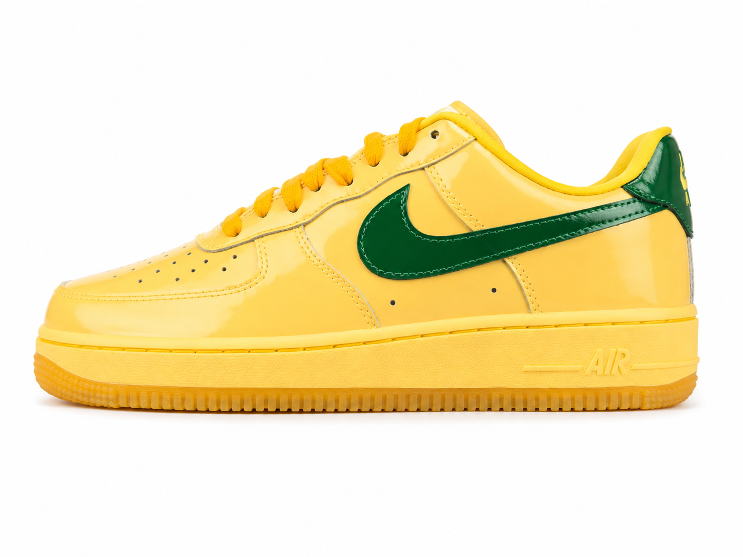 Fashion Low Top Casual Sneakers | Glossy Yellow Green Edition