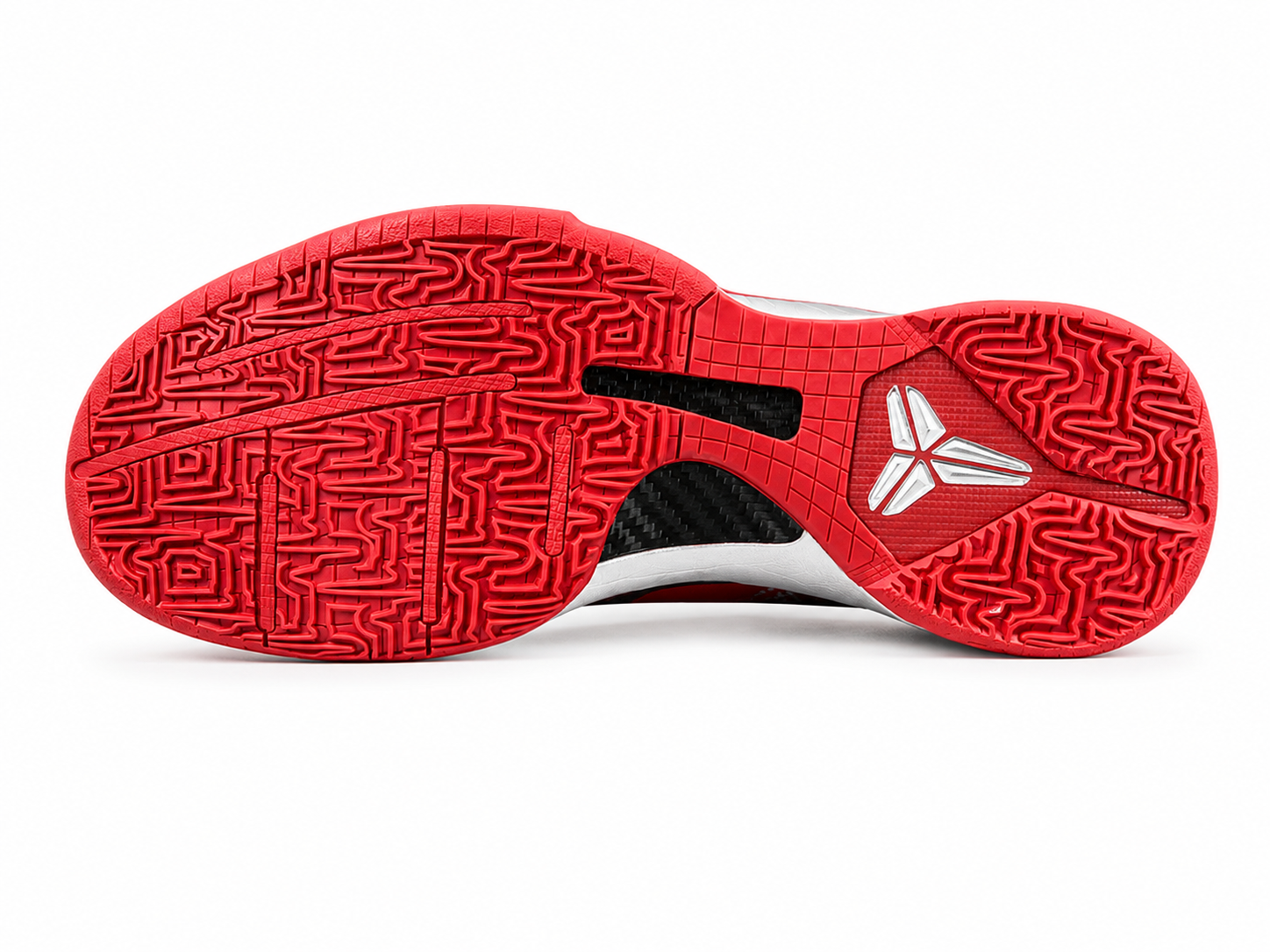 Silver Red Basketball Shoes | High-Traction Performance Sneakers