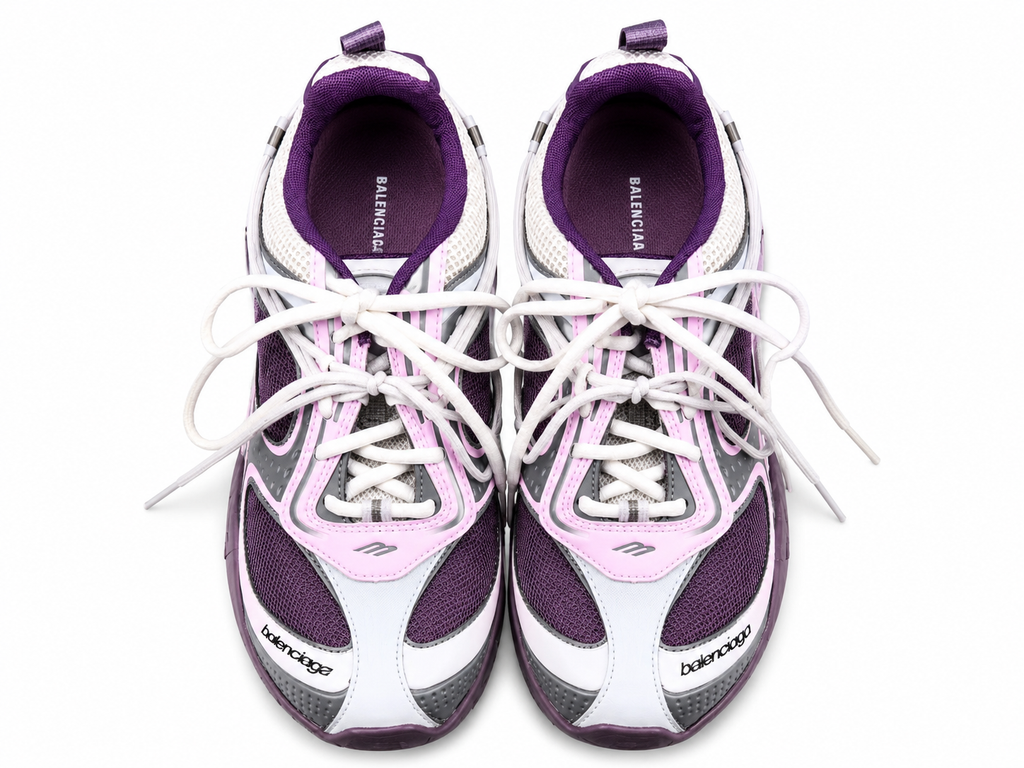 Women's Lightweight Casual Sneakers – Purple Mesh Low Top Shoes