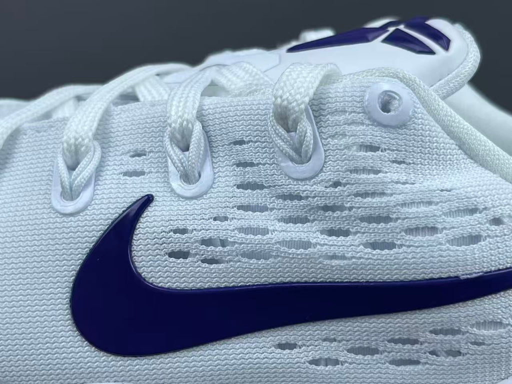 White & Purple Performance Basketball Shoes | Lightweight Court Sneakers