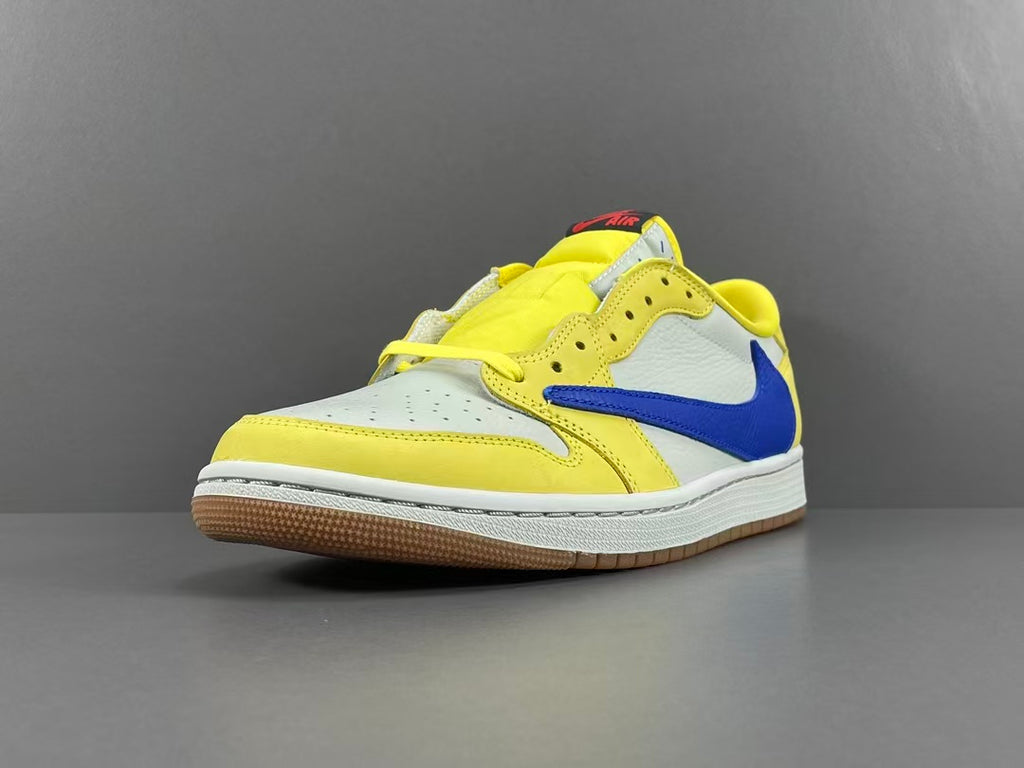 Yellow & Blue Low Top Sneakers | Premium Casual Sports Shoes