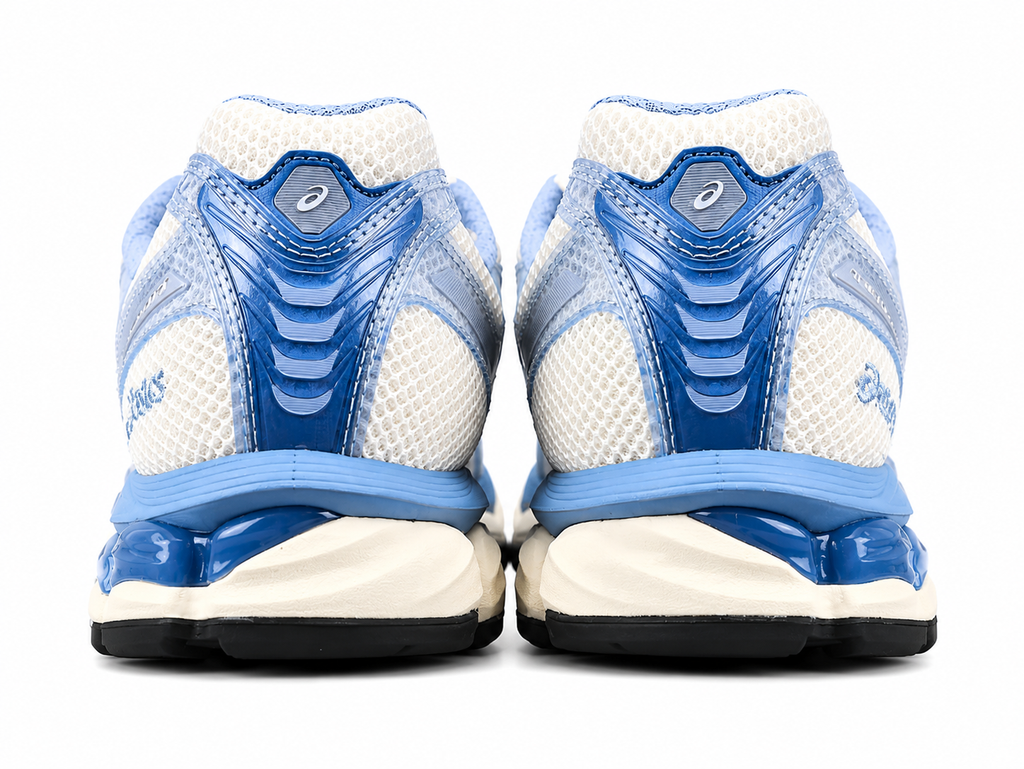 Light Blue Retro Running Sneakers | Breathable Mesh Sports Shoes