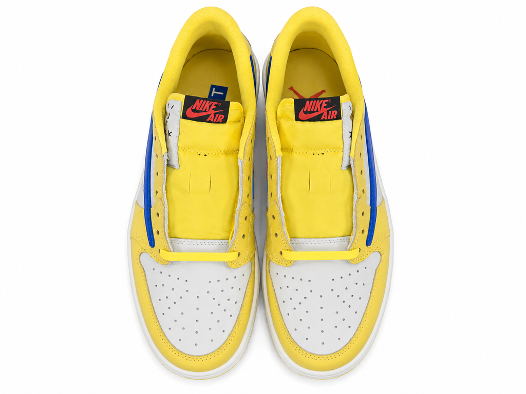 Yellow & Blue Low Top Sneakers | Premium Casual Sports Shoes