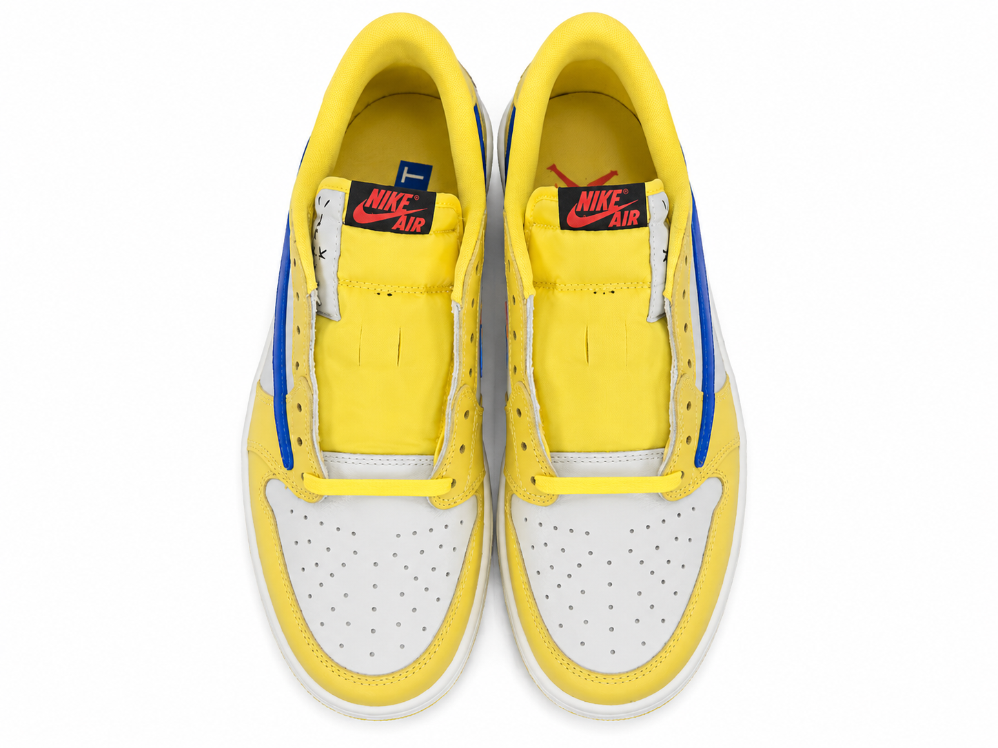 Yellow & Blue Low Top Sneakers | Premium Casual Sports Shoes
