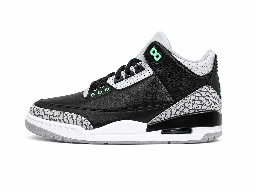 Black & Green Basketball Sneakers | Premium Leather Sports Shoes
