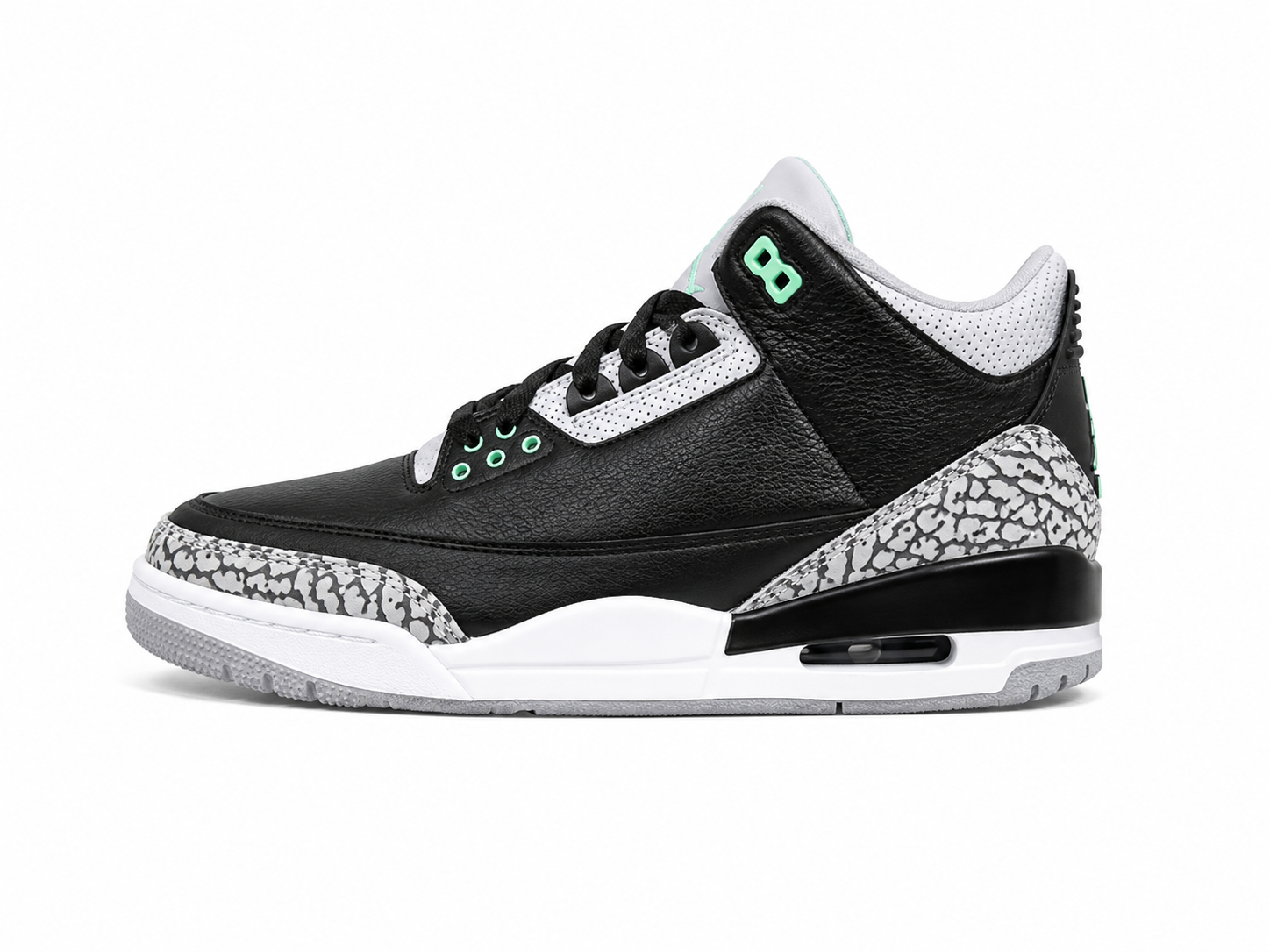 Black & Green Basketball Sneakers | Premium Leather Sports Shoes