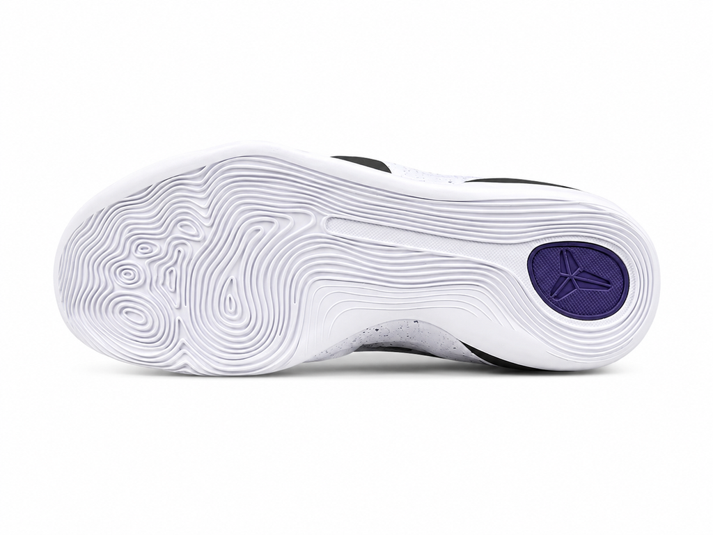 White & Purple Performance Basketball Shoes | Lightweight Court Sneakers