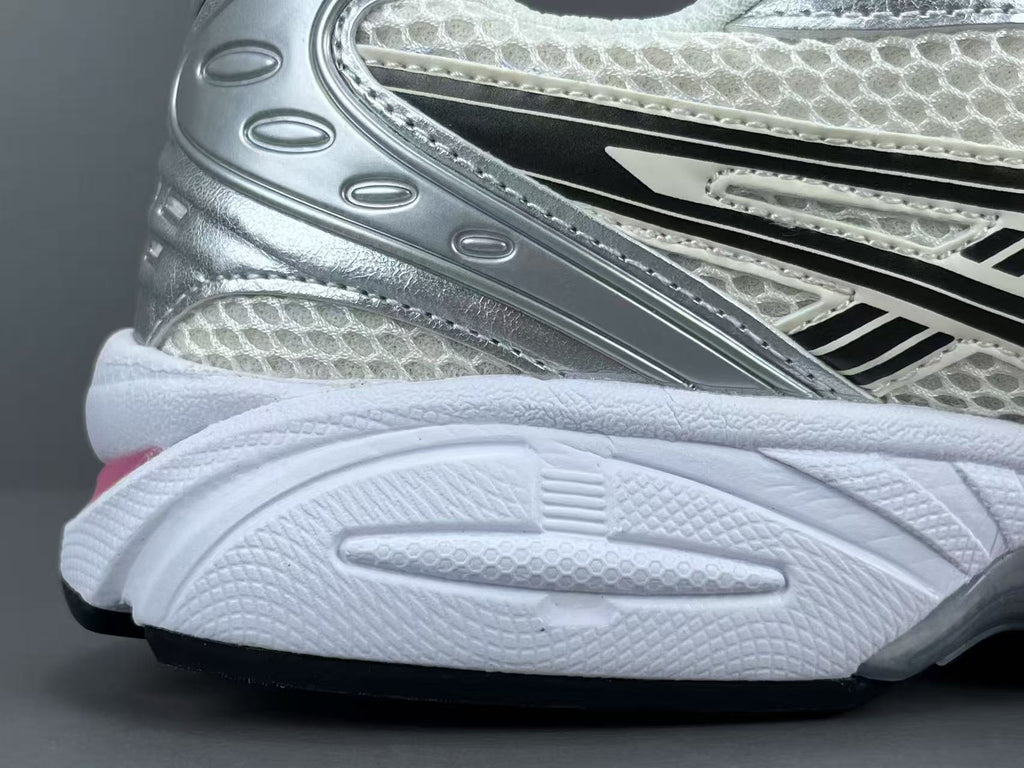 Women's Silver Pink Retro Running Shoes | Breathable Mesh Sneakers