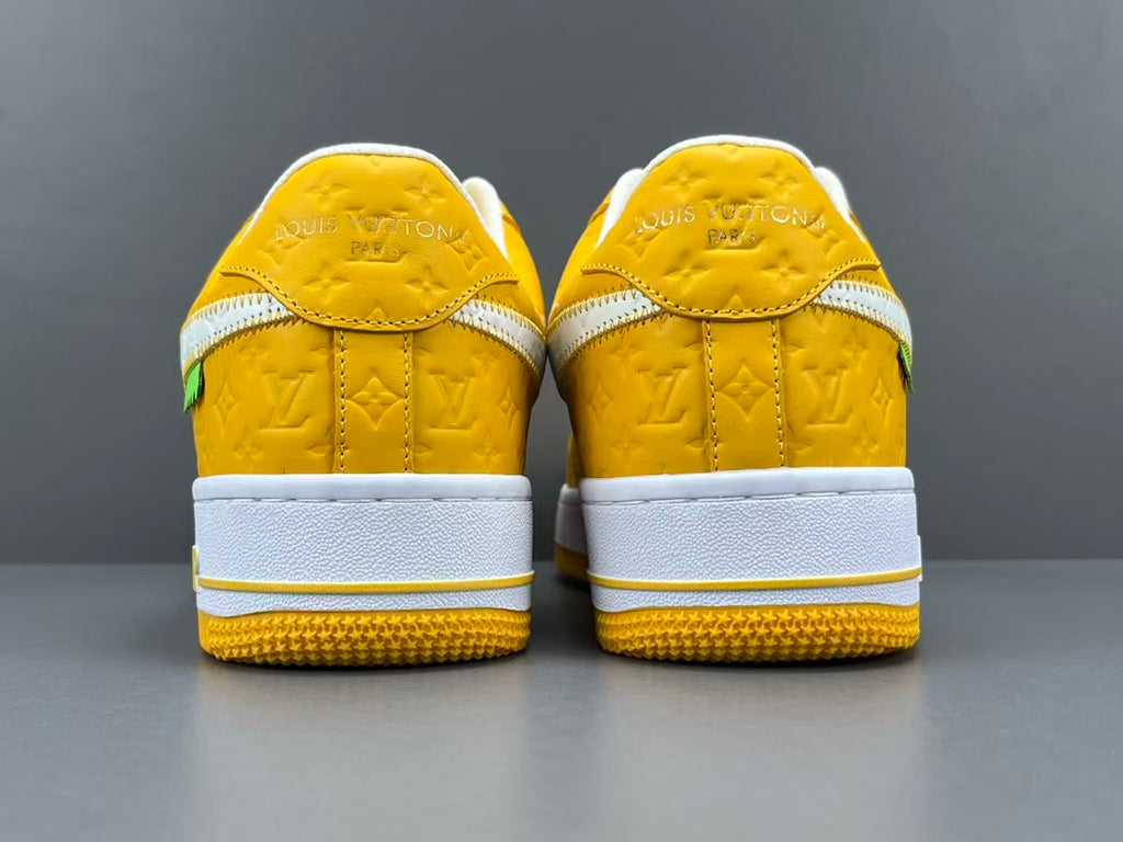 Yellow Luxury Inspired Low Top Casual Sneakers | Premium Embossed Design
