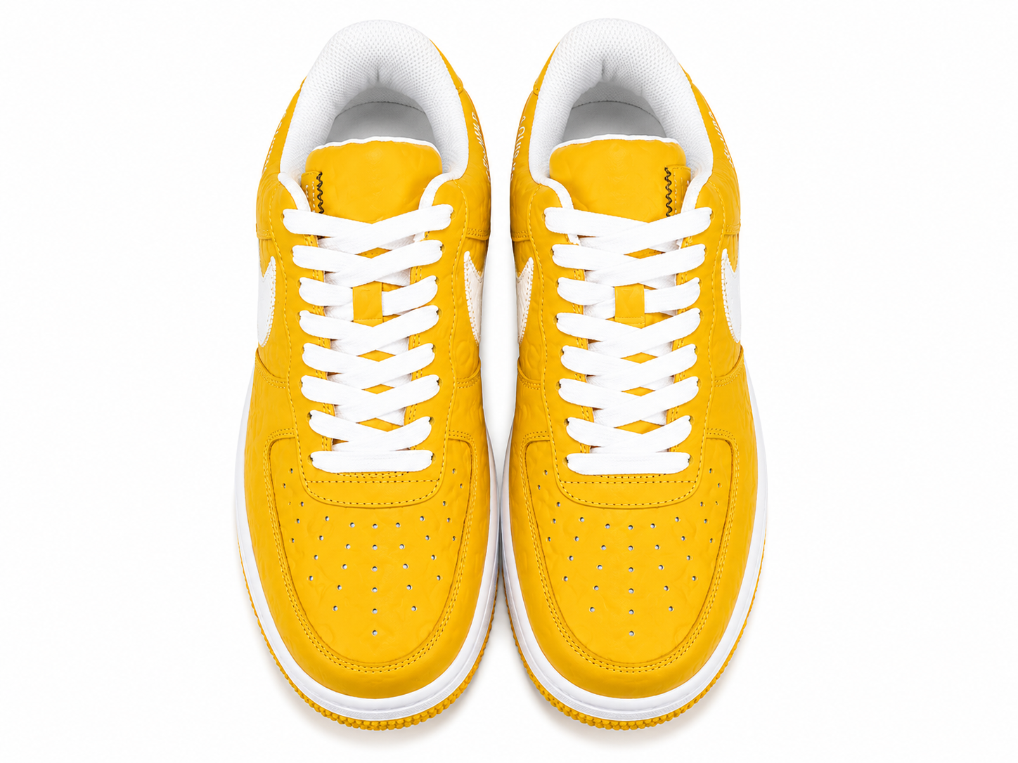 Yellow Luxury Inspired Low Top Casual Sneakers | Premium Embossed Design