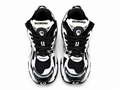 Premium Chunky Running Sneakers | Black White Sport Shoes  或