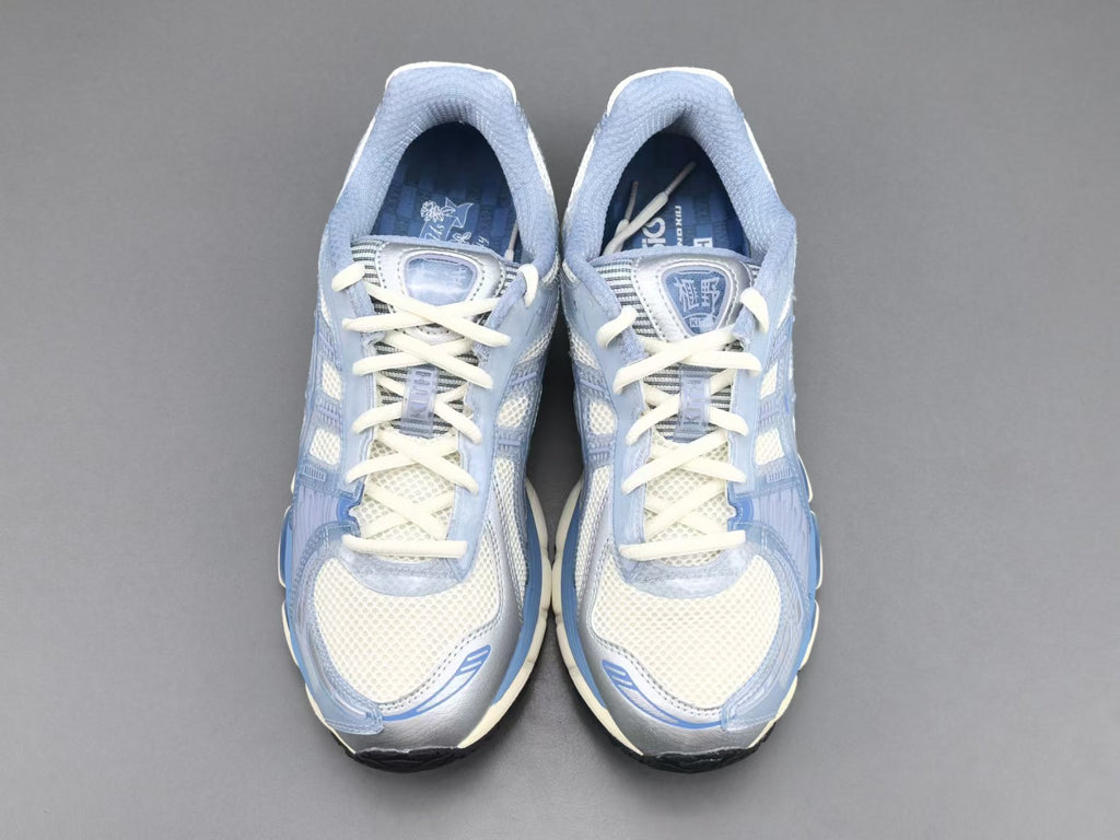 Light Blue Retro Running Sneakers | Breathable Mesh Sports Shoes
