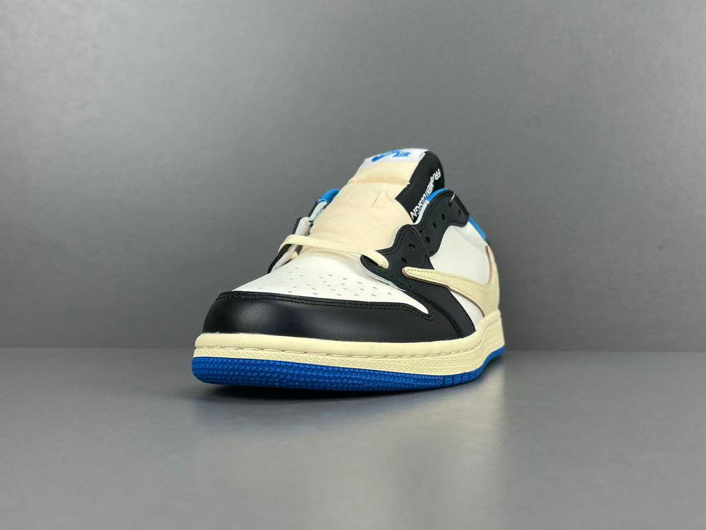 Vintage Low Top Leather Sneakers Blue White Casual Street Shoes