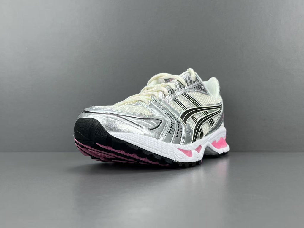 Women's Silver Pink Retro Running Shoes | Breathable Mesh Sneakers