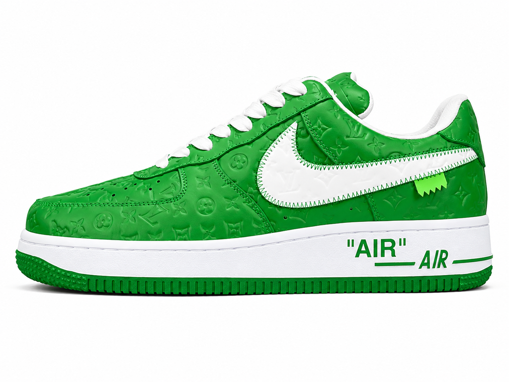 Green Luxury Style Low Top Sneakers