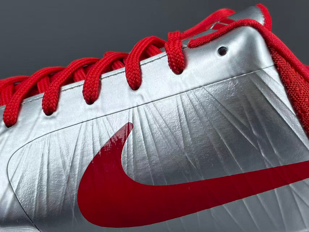 Silver Red Basketball Shoes | High-Traction Performance Sneakers