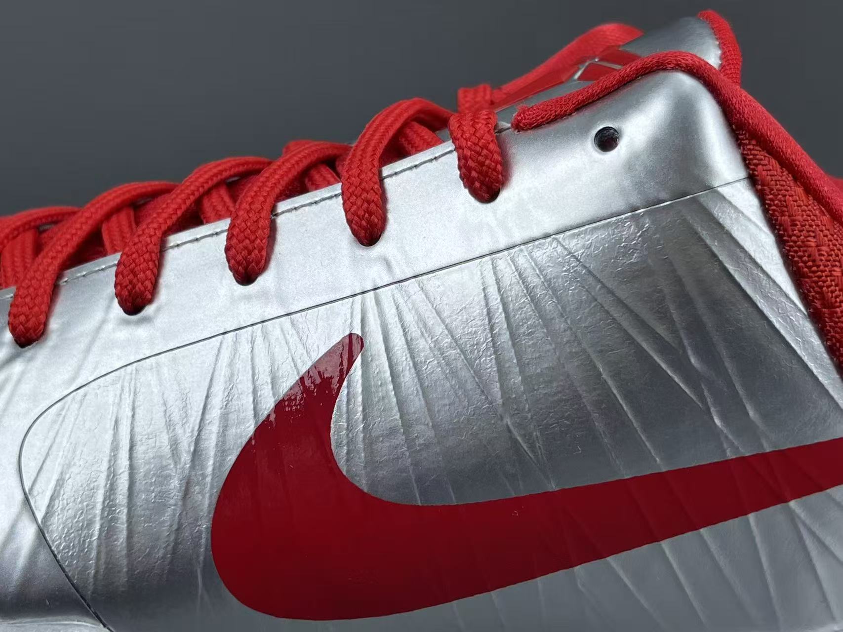 Silver Red Basketball Shoes | High-Traction Performance Sneakers