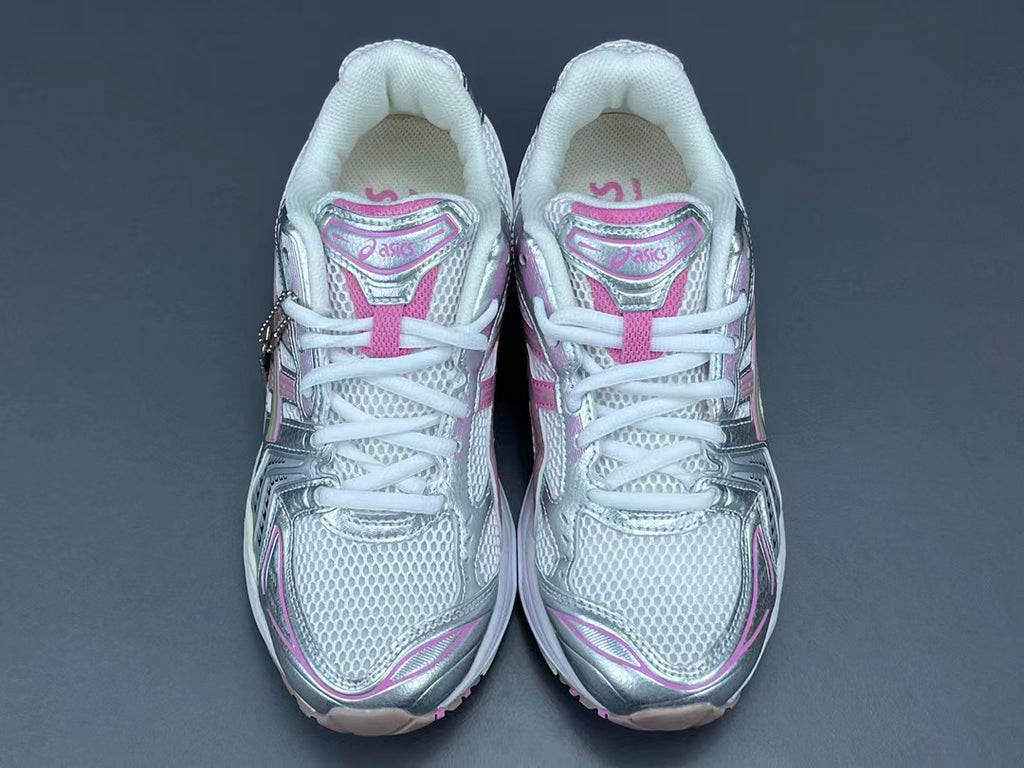 Women's Silver Pink Mesh Running Sneakers | Lightweight Cushion Sports Shoes