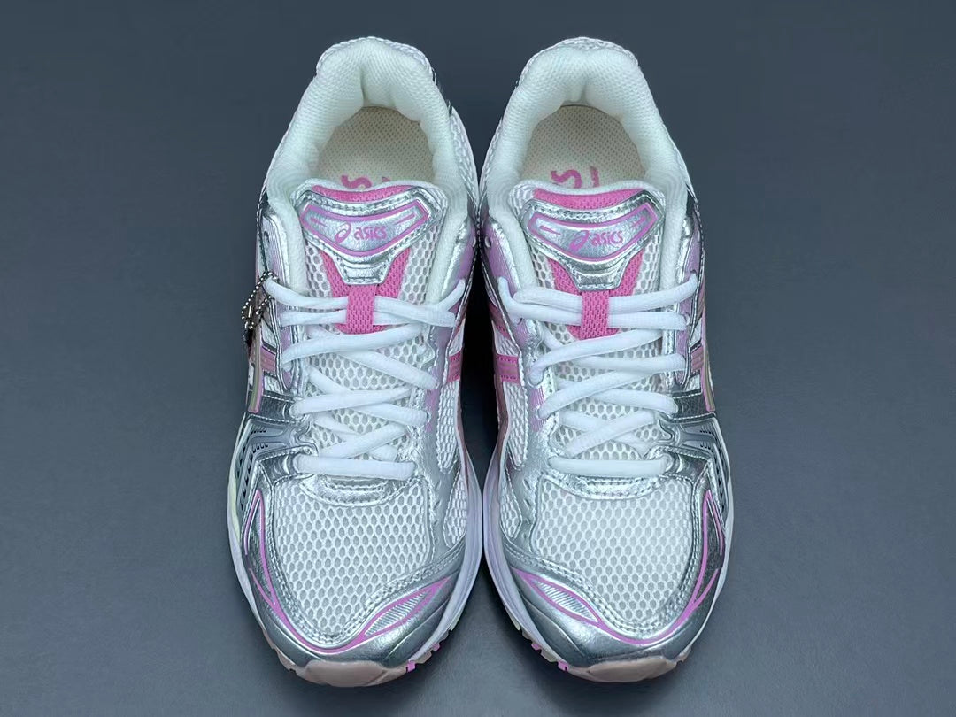 Women's Silver Pink Mesh Running Sneakers | Lightweight Cushion Sports Shoes