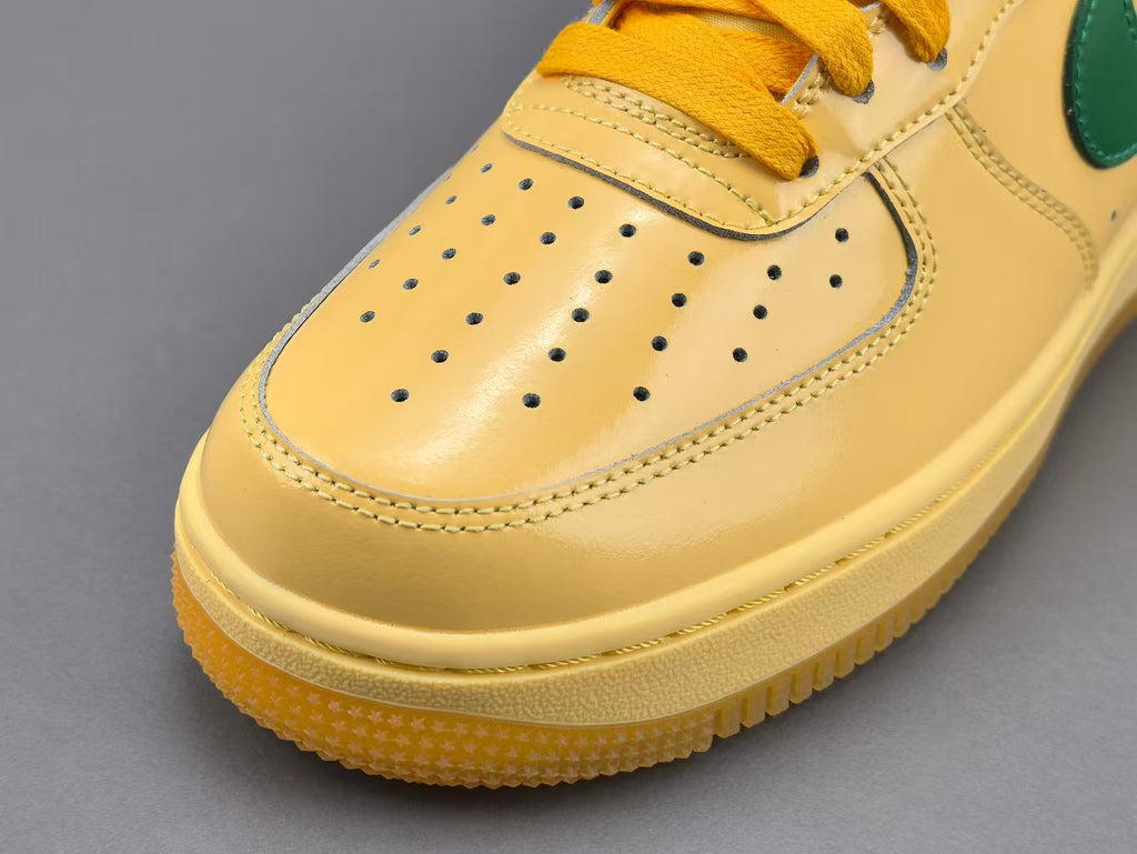 Fashion Low Top Casual Sneakers | Glossy Yellow Green Edition