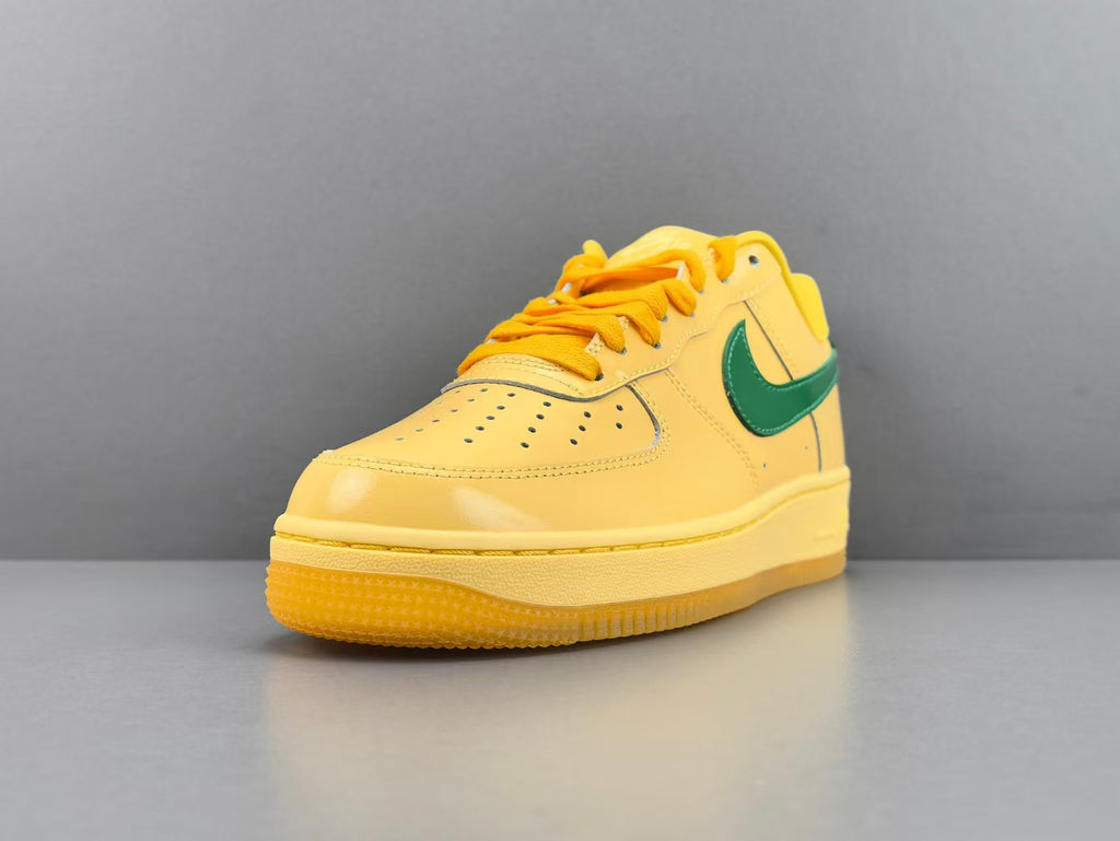 Fashion Low Top Casual Sneakers | Glossy Yellow Green Edition