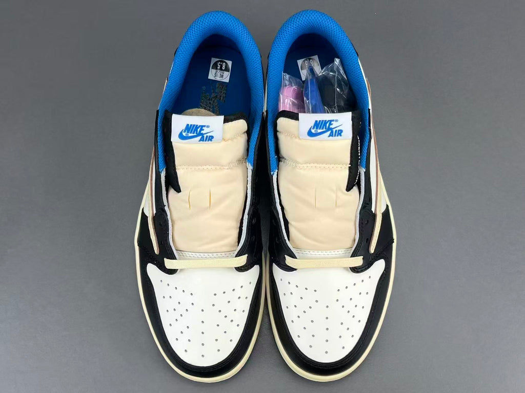 Vintage Low Top Leather Sneakers Blue White Casual Street Shoes