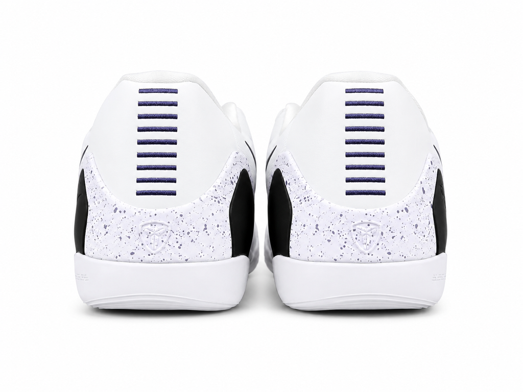 White & Purple Performance Basketball Shoes | Lightweight Court Sneakers