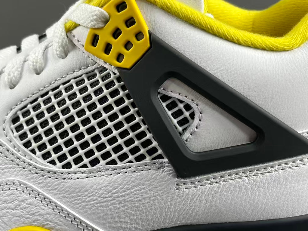 Retro Basketball Sneakers – White Yellow Colorway