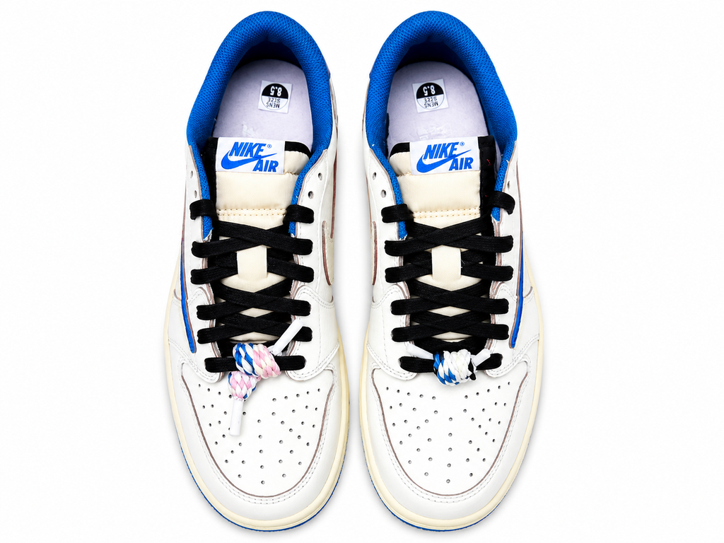 Vintage Blue Low Top Casual Sneakers | Premium Leather Style