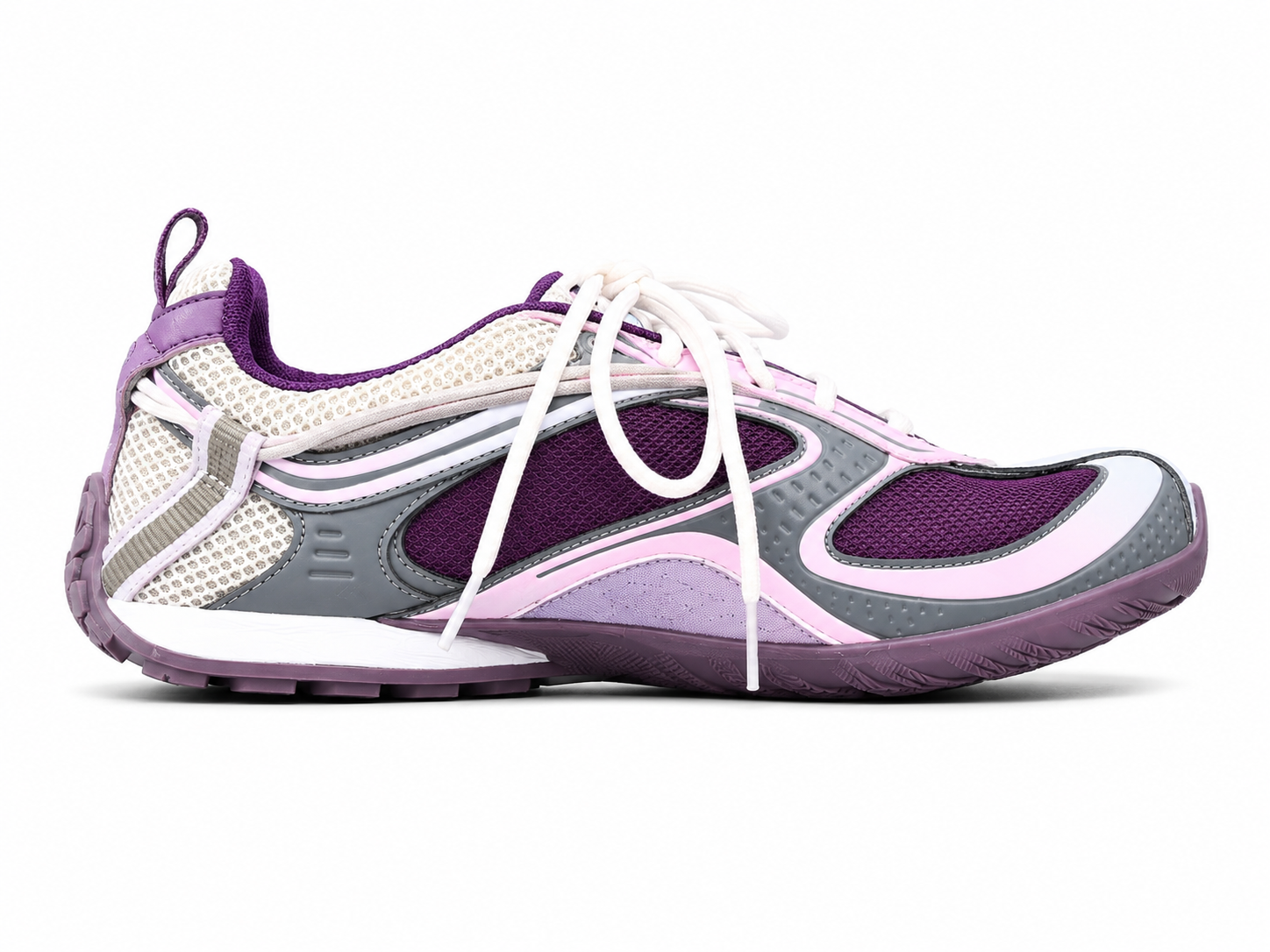 Women's Lightweight Casual Sneakers – Purple Mesh Low Top Shoes