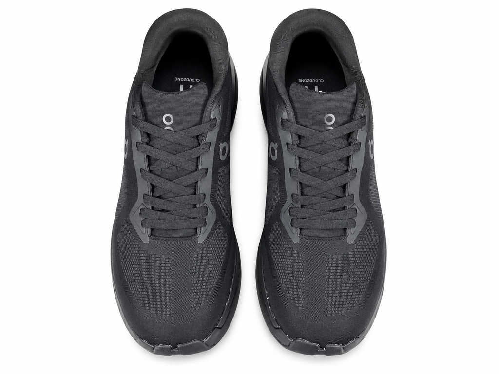 Men's All Black Lightweight Running Shoes | Breathable Cushion Athletic Sneakers