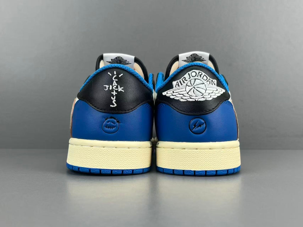 Vintage Low Top Leather Sneakers Blue White Casual Street Shoes