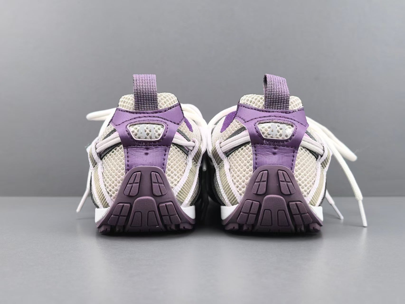 Women's Lightweight Casual Sneakers – Purple Mesh Low Top Shoes