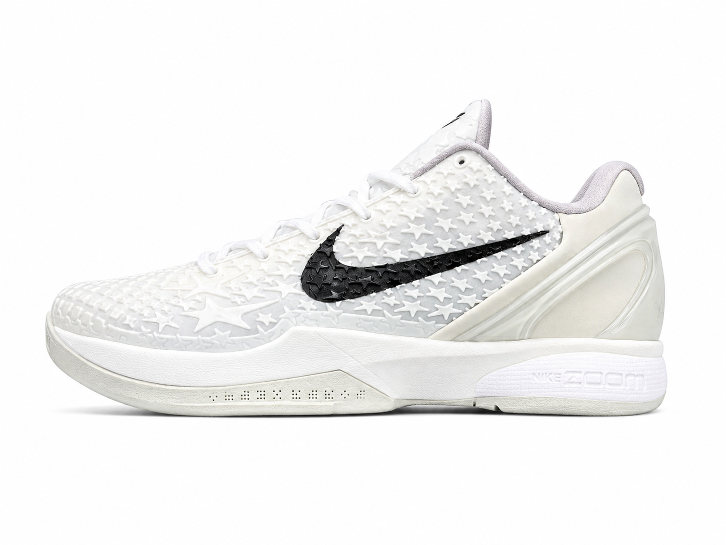 White Textured Basketball Shoes | Lightweight Performance Court Sneakers