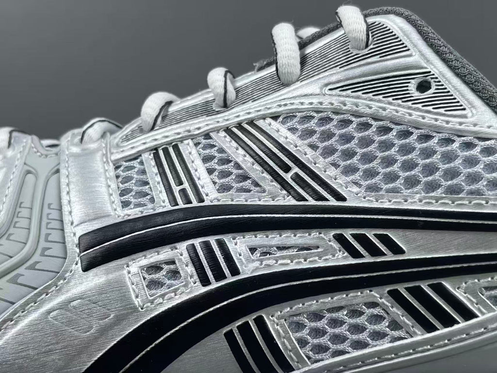 Silver Grey Mesh Running Shoes | Lightweight Comfort Sneakers