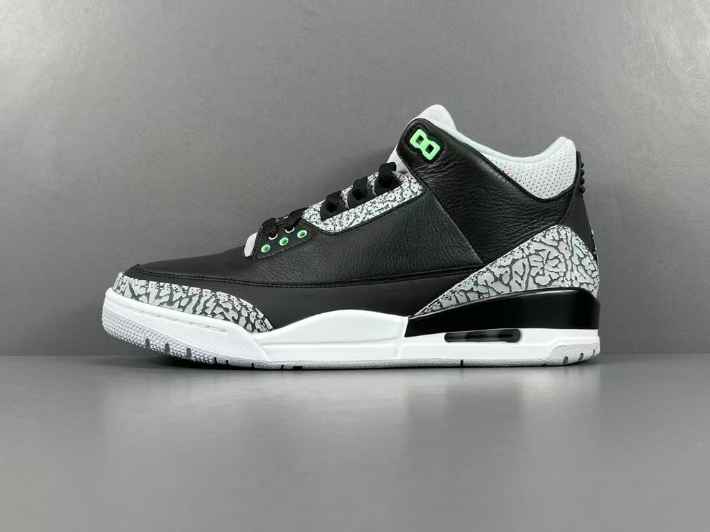 Black & Green Basketball Sneakers | Premium Leather Sports Shoes