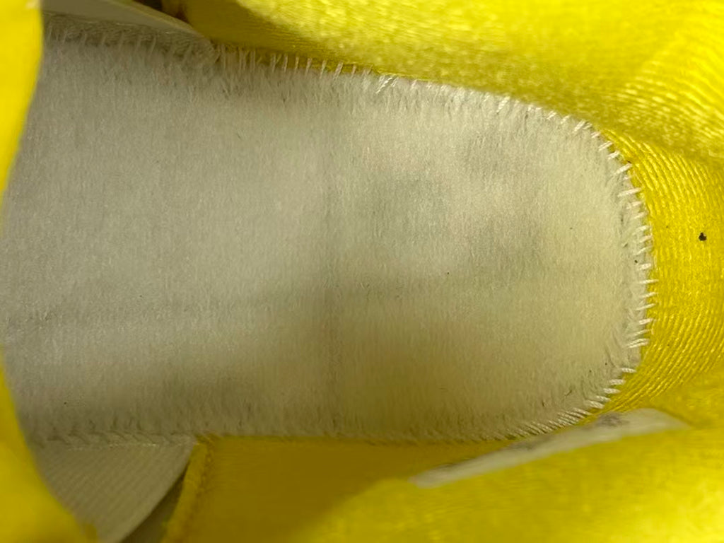 Retro Basketball Sneakers – White Yellow Colorway