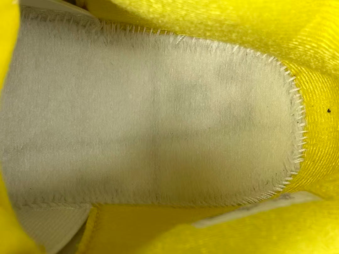 Retro Basketball Sneakers – White Yellow Colorway