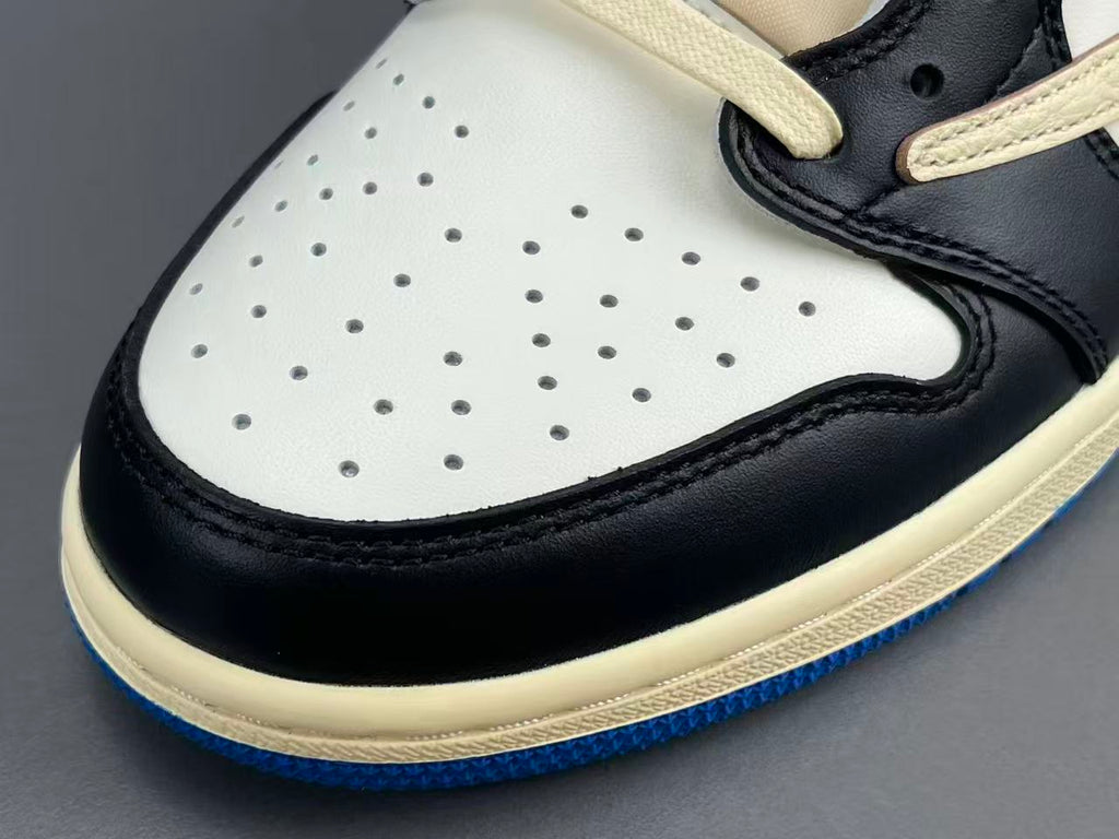Vintage Low Top Leather Sneakers Blue White Casual Street Shoes